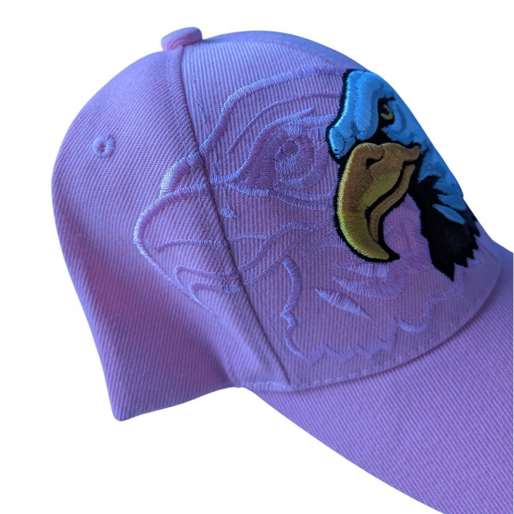 Eagles Pink Baseball Cap Embroidered Bald Eagle Design Patriotic Hat - Picture 3 of 5